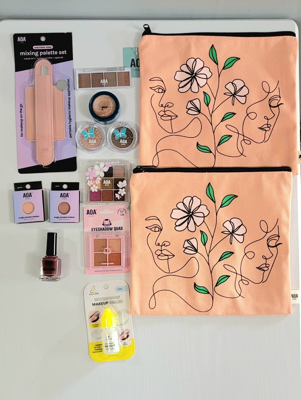 13 Piece AOA STUDIO - makeup and accessory bundle